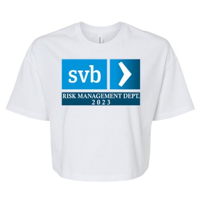 SVB Risk Management Dept. Department Team 2023 Bella+Canvas Jersey Crop Tee