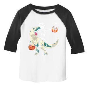 Skeleton Riding Mummy Dinosaur T Rex Halloween Funny Pumpkin Gift Toddler Fine Jersey T-Shirt