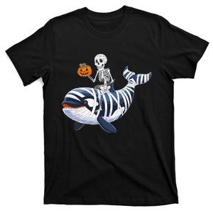 Skeleton Riding Mummy Orca Halloween Candy Whale Gift T-Shirt