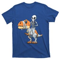 Skeleton Riding Mummy Dinosaur Halloween TRex Gift T-Shirt