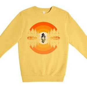 Sunset Retro Mountain Bike Sunset Retro Premium Crewneck Sweatshirt