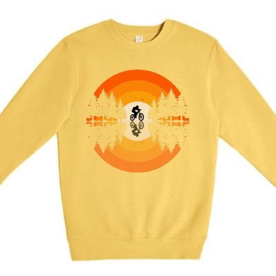 Sunset Retro Mountain Bike Sunset Retro Premium Crewneck Sweatshirt