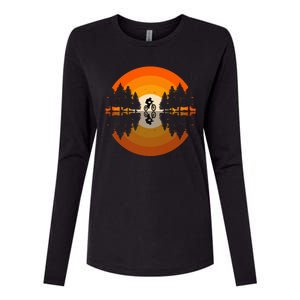 Sunset Retro Mountain Bike Sunset Retro Womens Cotton Relaxed Long Sleeve T-Shirt