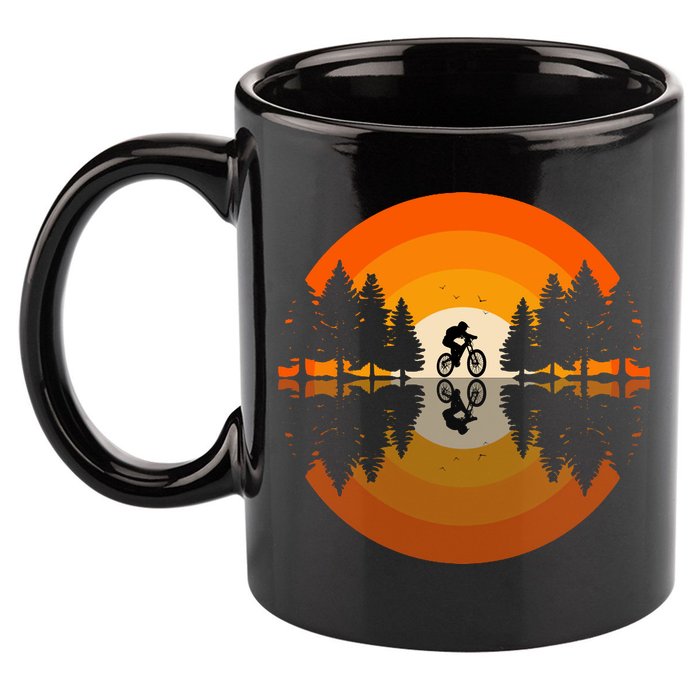 Sunset Retro Mountain Bike Sunset Retro 11oz C Handle Ceramic Mug
