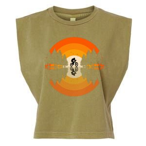 Sunset Retro Mountain Bike Sunset Retro Garment-Dyed Women's Muscle Tee