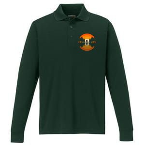 Sunset Retro Mountain Bike Sunset Retro Performance Long Sleeve Polo