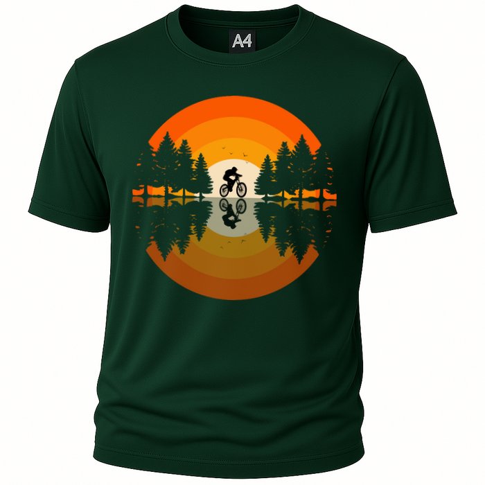 Sunset Retro Mountain Bike Sunset Retro Performance Shirt