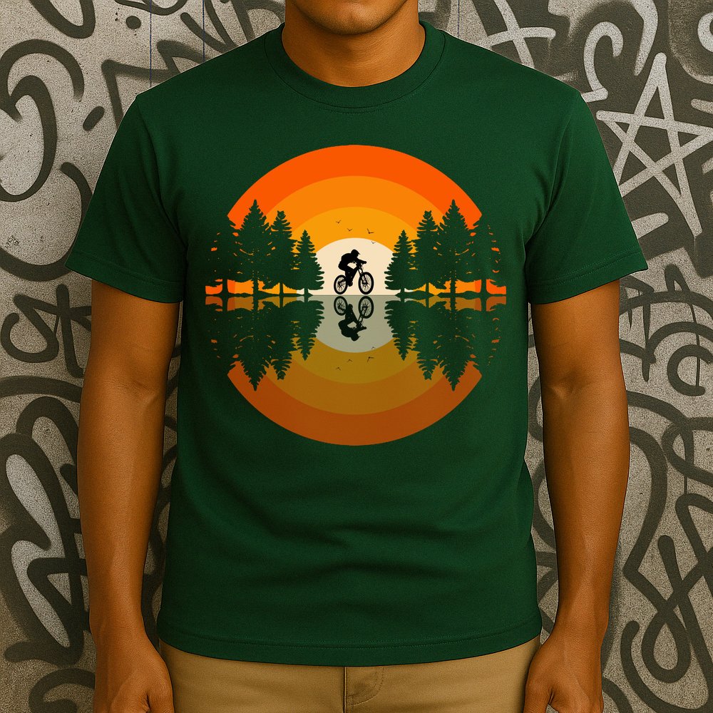 Sunset Retro Mountain Bike Sunset Retro T-Shirt