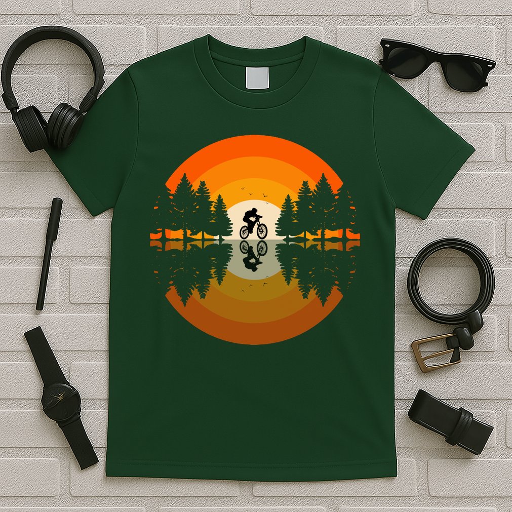 Sunset Retro Mountain Bike Sunset Retro T-Shirt