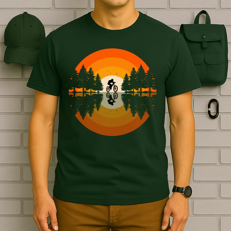 Sunset Retro Mountain Bike Sunset Retro T-Shirt