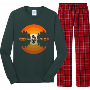 Sunset Retro Mountain Bike Sunset Retro Long Sleeve Pajama Set