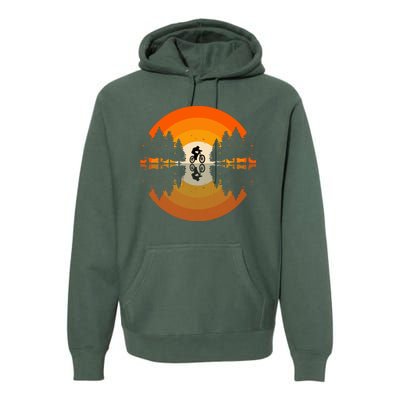 Sunset Retro Mountain Bike Sunset Retro Premium Hoodie