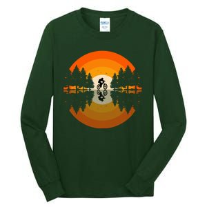 Sunset Retro Mountain Bike Sunset Retro Tall Long Sleeve T-Shirt