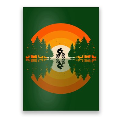 Sunset Retro Mountain Bike Sunset Retro Poster