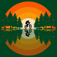 Sunset Retro Mountain Bike Sunset Retro Tie-Dye T-Shirt