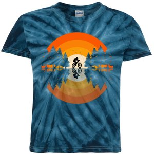 Sunset Retro Mountain Bike Sunset Retro Kids Tie-Dye T-Shirt