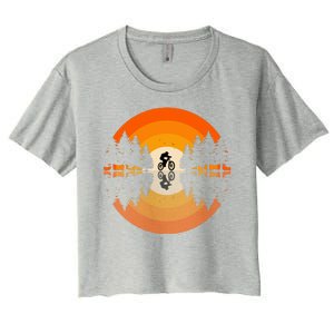 Sunset Retro Mountain Bike Sunset Retro Women's Crop Top Tee