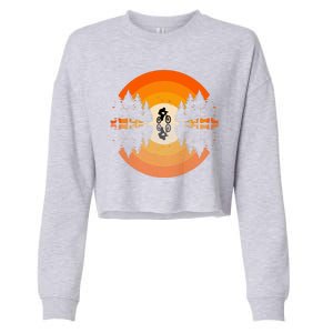 Sunset Retro Mountain Bike Sunset Retro Cropped Pullover Crew