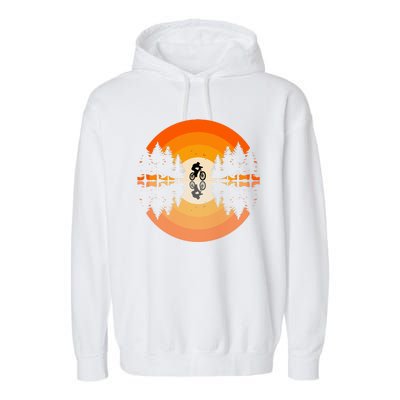 Sunset Retro Mountain Bike Sunset Retro Garment-Dyed Fleece Hoodie