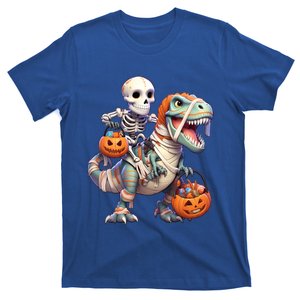 Skeleton Riding Mummy Dinosaur T Rex Halloween Dinosaur Trex Meaningful Gift T-Shirt