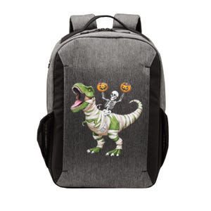 Skeleton Riding Mummy Dinosaur T Rex Halloween Funny Pumpkin Cute Gift Vector Backpack