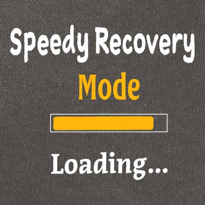 Speedy Recovery Mode Loading Get Well Soon Feel Better Cotton Canvas Backpack