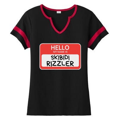 Skibid.I Rizzler Meme Funny Memes Internet Memes Rizz Meme Ladies Halftime Notch Neck Tee