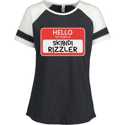 Skibid.I Rizzler Meme Funny Memes Internet Memes Rizz Meme Enza Ladies Jersey Colorblock Tee