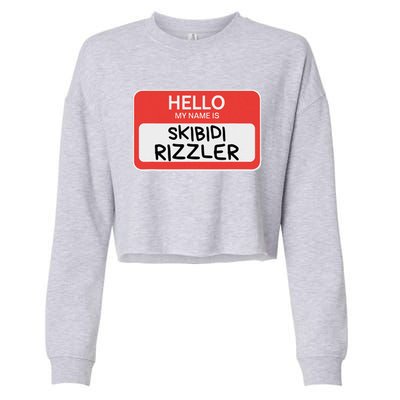 Skibid.I Rizzler Meme Funny Memes Internet Memes Rizz Meme Cropped Pullover Crew