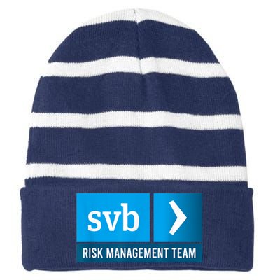 SVB Risk Management Team Svb Risk Management Department Striped Beanie with Solid Band