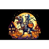 Skeleton Riding Mummy Dinosaur T Rex Halloween Funny Pumpkin Bumper Sticker