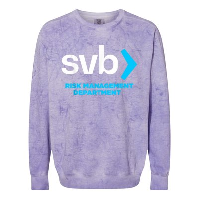 SVB Risk Management Team Svb Risk Management Department Colorblast Crewneck Sweatshirt