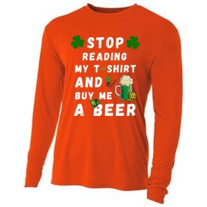 Stop Reading My Cute Gift St Patrick Gift For St Patrick's Day Gift Cooling Performance Long Sleeve Crew