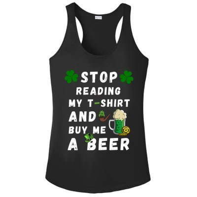 Stop Reading My Cute Gift St Patrick Gift For St Patrick's Day Gift Ladies PosiCharge Competitor Racerback Tank