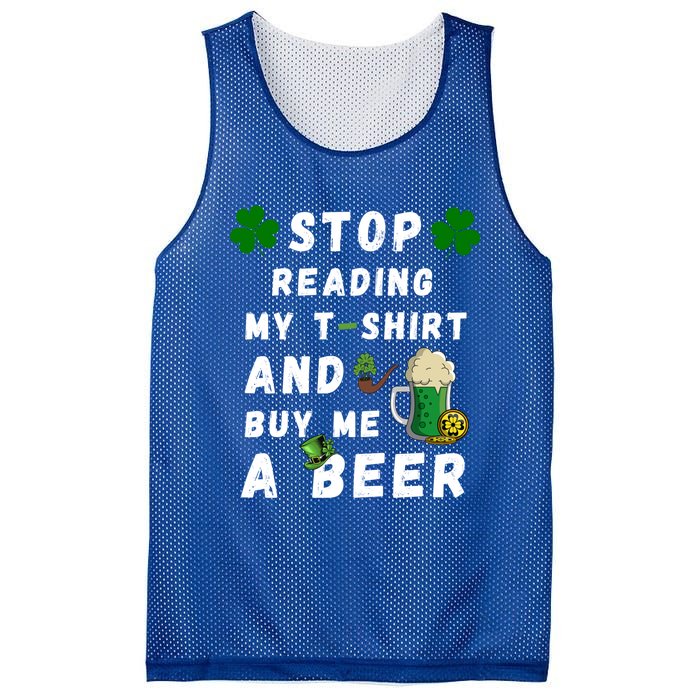 Stop Reading My Cute Gift St Patrick Gift For St Patrick's Day Gift Mesh Reversible Basketball Jersey Tank