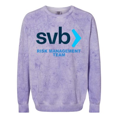 SVB Risk Management Team Svb Risk Management Department Colorblast Crewneck Sweatshirt