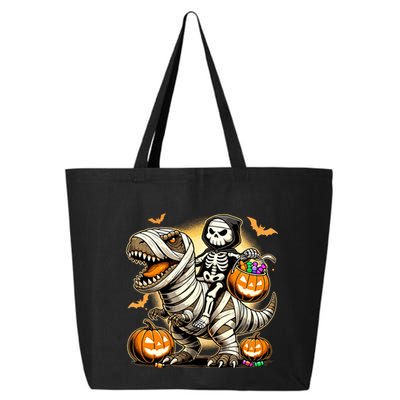Skeleton Riding Mummy Dinosaur Halloween Pumpkin Cool Gift 25L Jumbo Tote