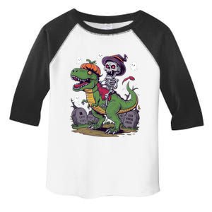 Skeleton Riding Mummy Dinosaur T Rex Halloween Funny Pumpkin Gift Toddler Fine Jersey T-Shirt