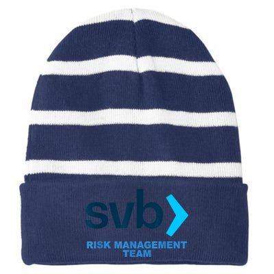 SVB Risk Management Team Svb Risk Management Department Striped Beanie with Solid Band