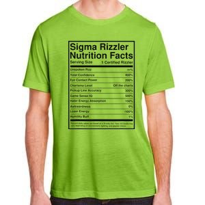 Sigma Rizzler Nutrition Facts W Rizz Meme Funny Gen Z Adult ChromaSoft Performance T-Shirt