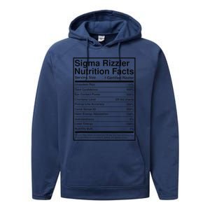 Sigma Rizzler Nutrition Facts W Rizz Meme Funny Gen Z Performance Fleece Hoodie