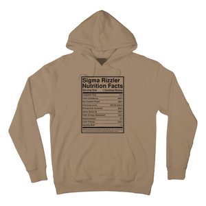 Sigma Rizzler Nutrition Facts W Rizz Meme Funny Gen Z Hoodie