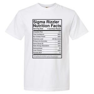 Sigma Rizzler Nutrition Facts W Rizz Meme Funny Gen Z Garment-Dyed Heavyweight T-Shirt