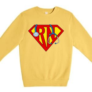 Super RN Nurse Register Nurse Halloween Costume Premium Crewneck Sweatshirt