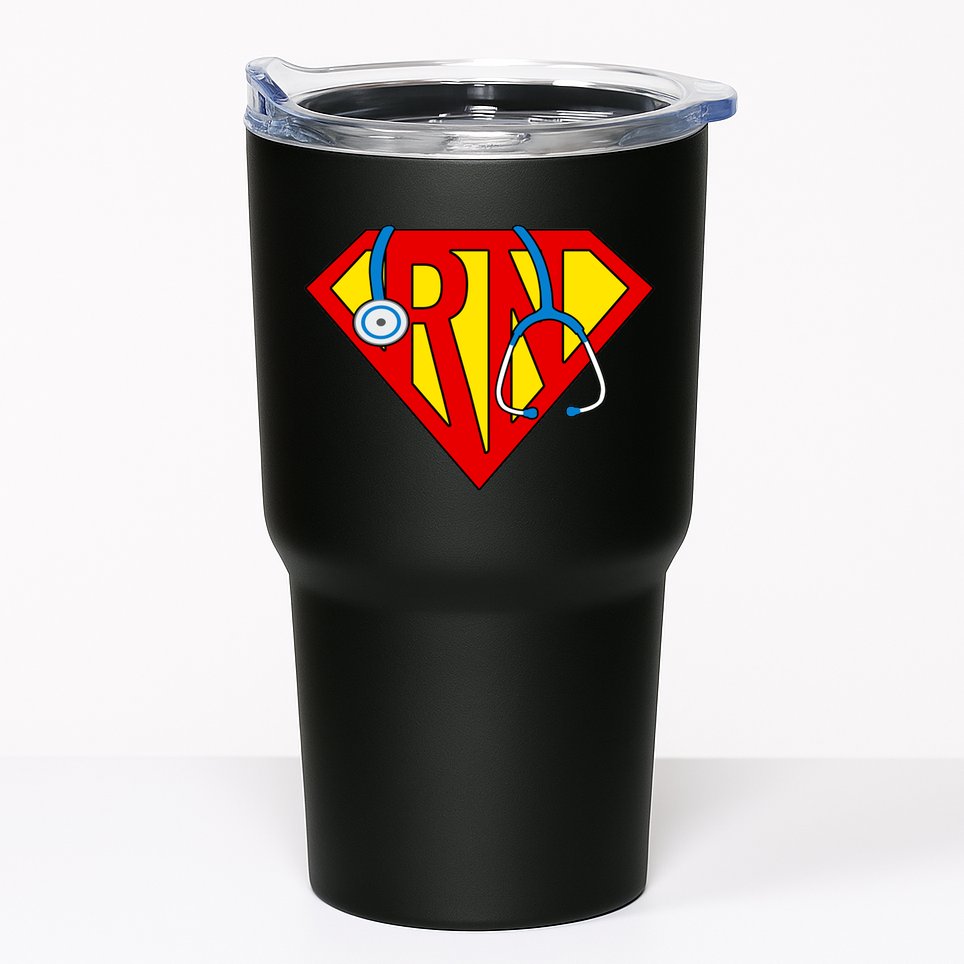 Super RN Nurse Register Nurse Halloween Costume Tumbler