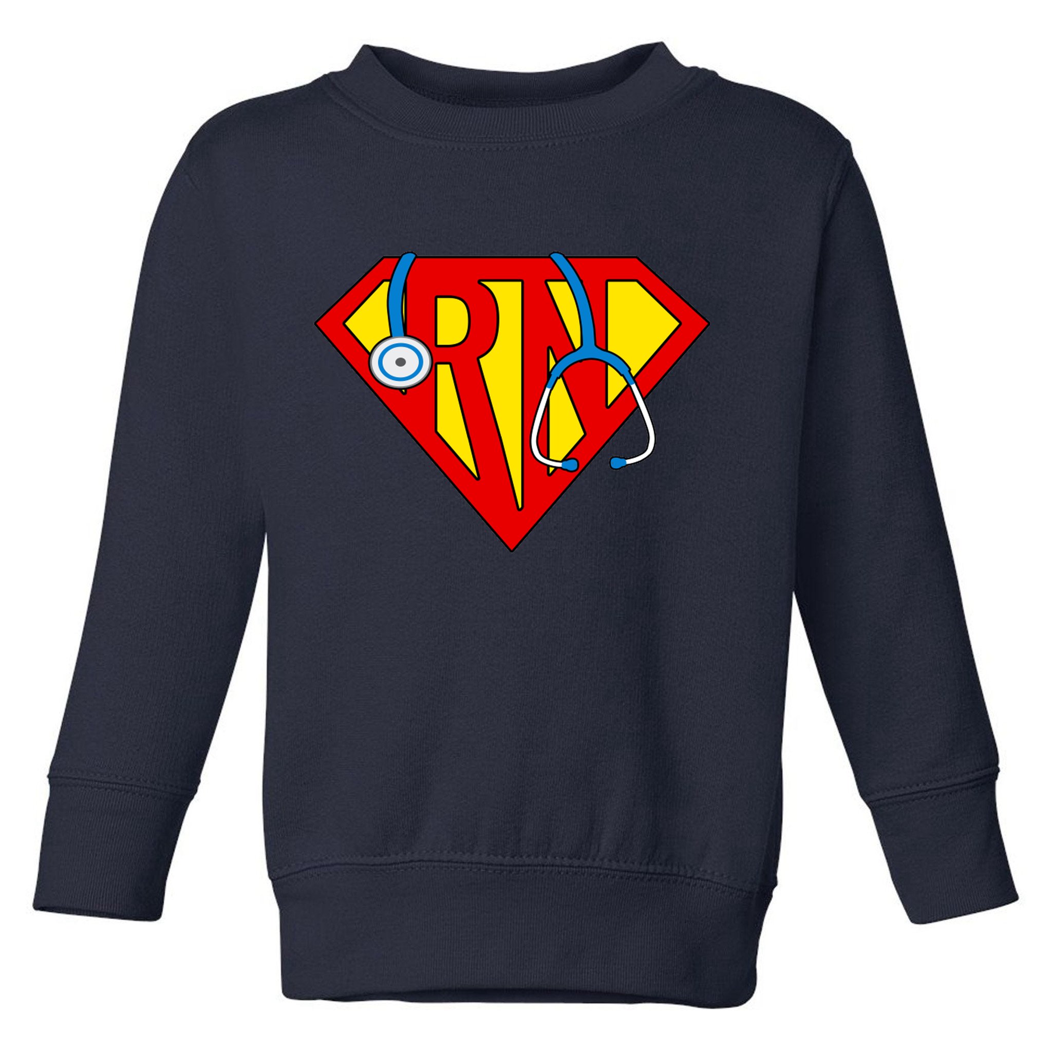 Super RN Nurse Register Nurse Halloween Costume Toddler Sweatshirt
