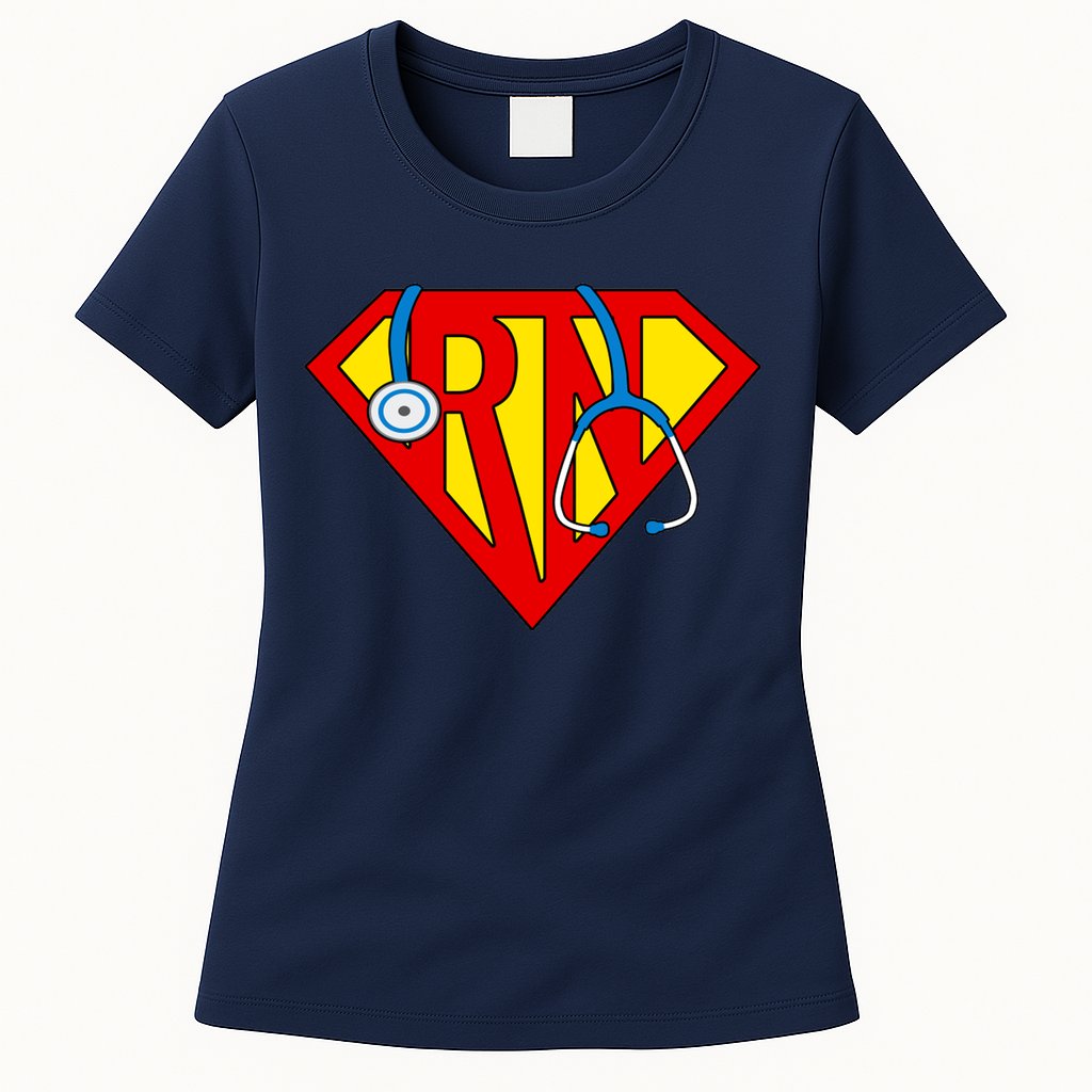 Super RN Nurse Register Nurse Halloween Costume Womens T-Shirt