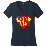 Super RN Nurse Register Nurse Halloween Costume Women's V-Neck T-Shirt