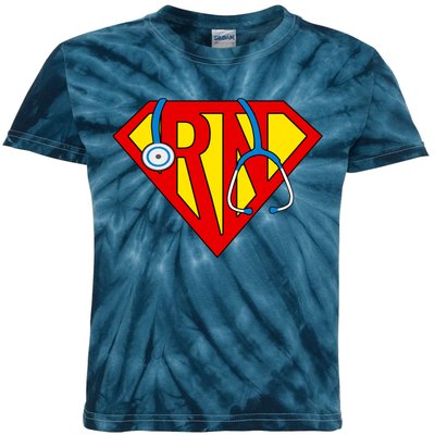 Super RN Nurse Register Nurse Halloween Costume Kids Tie-Dye T-Shirt