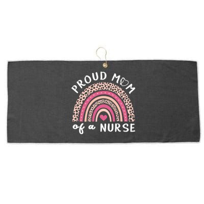 Stethoscope Rainbow Nurse Proud Mom Of A Nurse Gift Large Microfiber Waffle Golf Towel